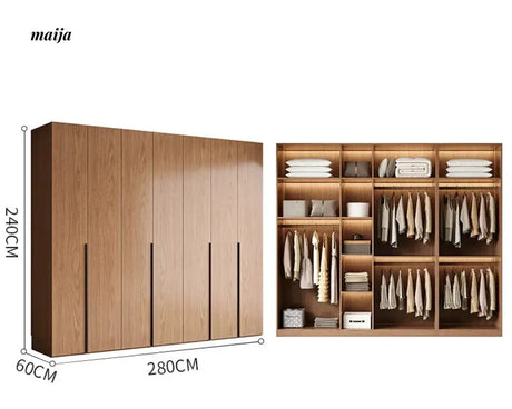 MEIHOUSE Antique Style Walnut Bedroom Large Wardrobe Cabinet from MEIHOUSE
