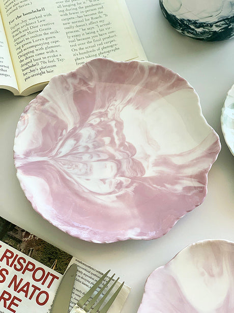 YASUKI Oliver Modern Marble Design Ceramic Date Bowl from YASUKI