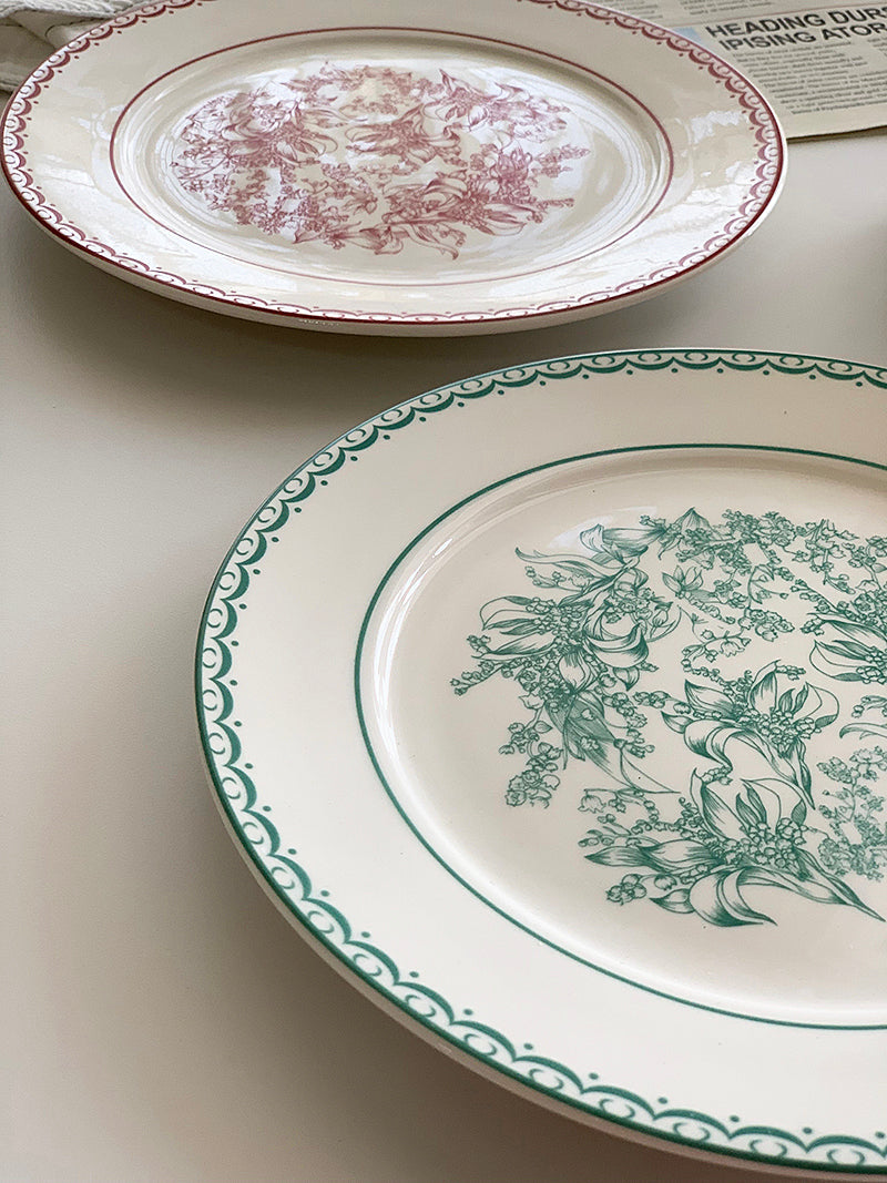 YASUKI Jacques Elegant Bling Ceramic Dining Plate from YASUKI