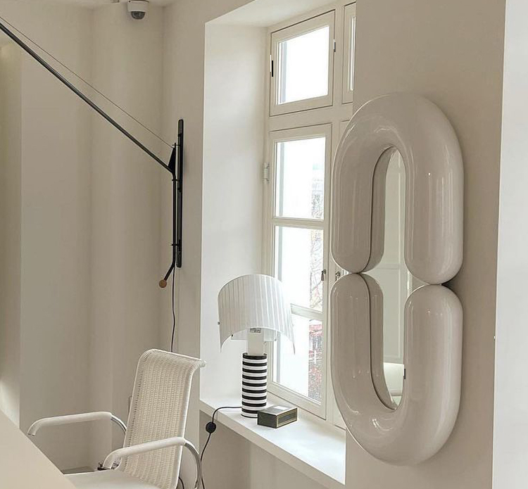 DENMARK Oliver Elegant Full-Body Cream Mirror from DENMARK