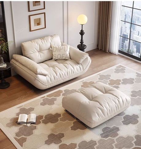 DIPU Cassius Minimalist Cream Leather Sofa from DIPU