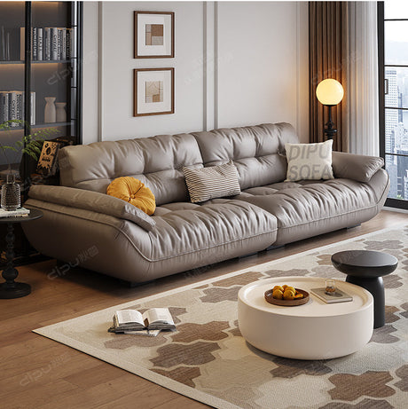 DIPU Cassius Minimalist Cream Leather Sofa from DIPU