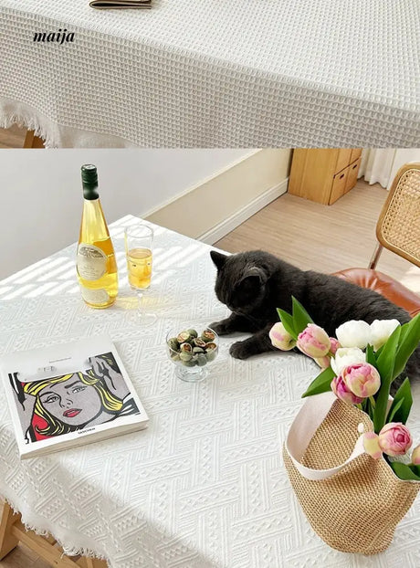 MAN YUE HOME Lace Tablecloth for French INS Style Dining Spaces from MAN YUE HOME