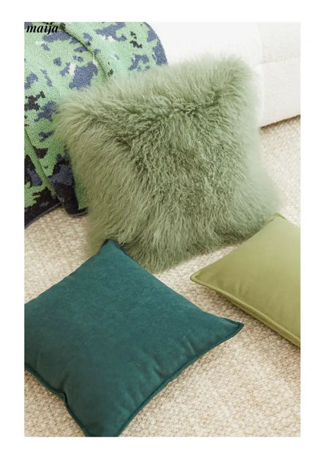 MISTYWOOD Green Modern Minimalist Pillow from MISTYWOOD