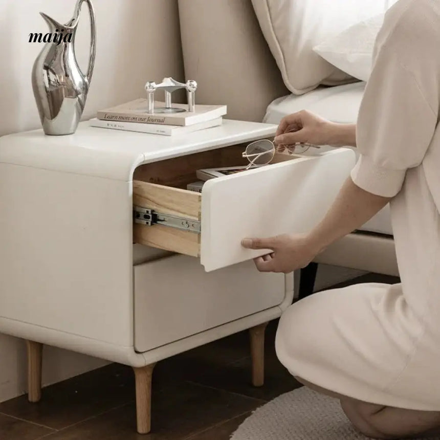 GENJI White Chocolate Bedside Table from GENJI