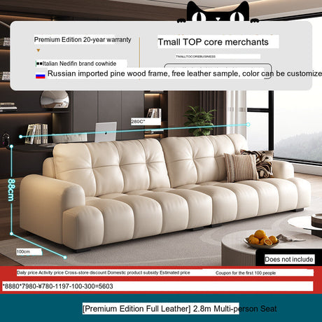 DIPU Nova Cream Cowhide Sofa from DIPU
