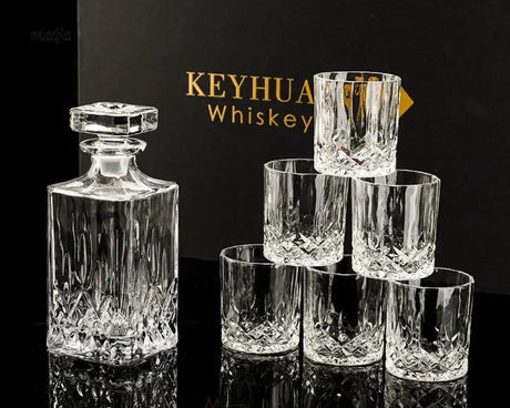 Glacial Whiskey Decanter and Glass Set from KEYHUAN