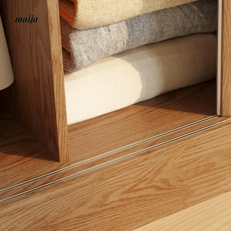 Evanna Sliding Door Solid Wood Wardrobe from maija