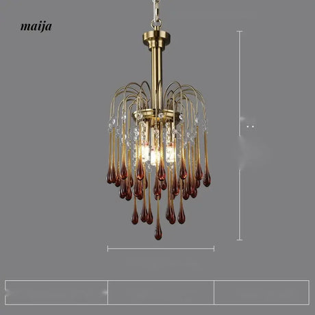 NANCY Crystal Chandelier Water Drop Lamp Retro Design from NANCY
