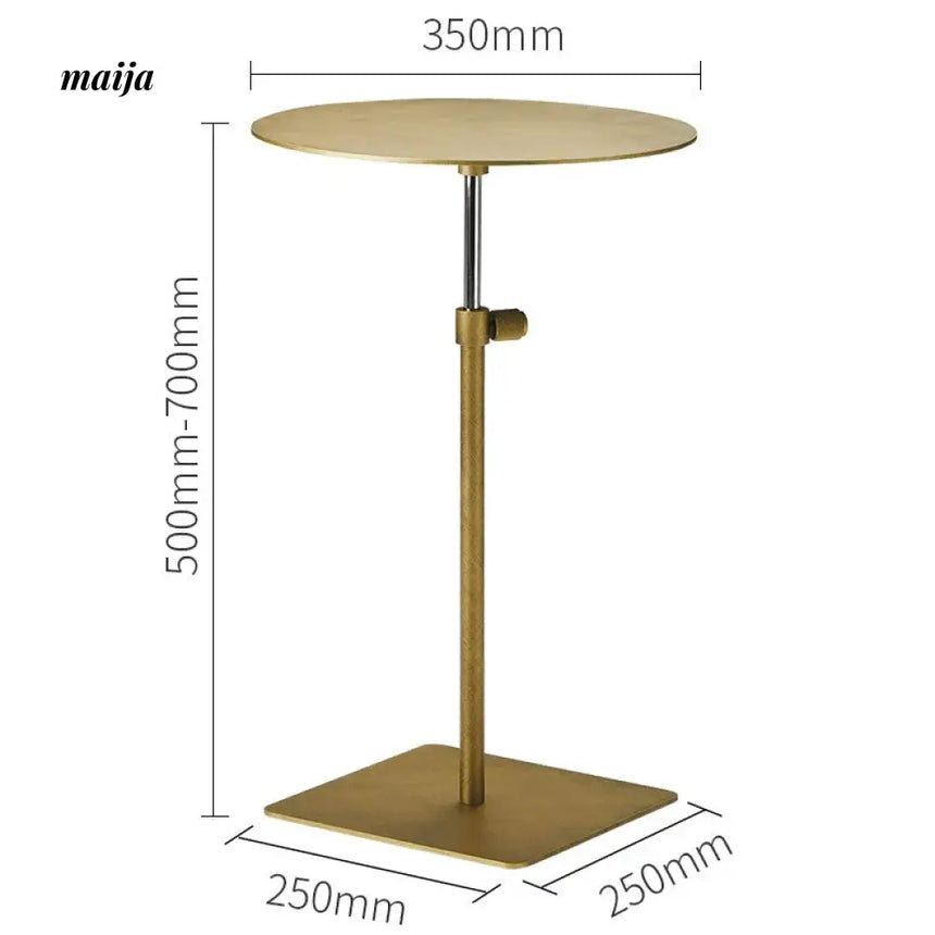 Compact Stainless Steel Side Table