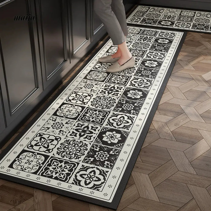 AOJU French Baroque Design Nonslip Kitchen Mat