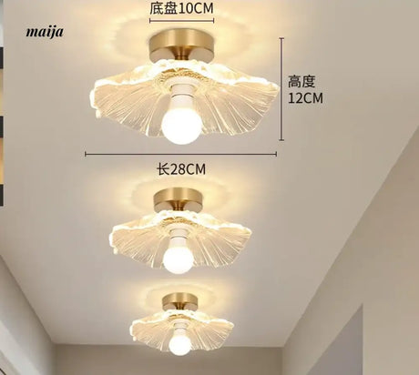 GVG Lotus Leaf Crystal Ceiling Light from GVG
