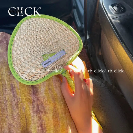 CLICK Handwoven Panaki Fan Cute Portable Accessory from CLICK