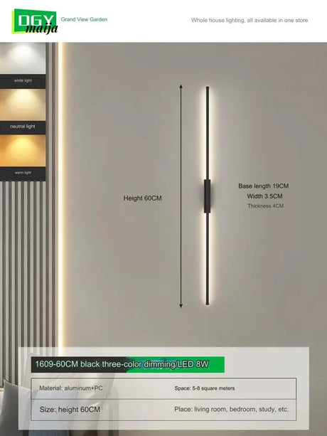 GVG Burke Long Line LED Wall Lamp from GVG