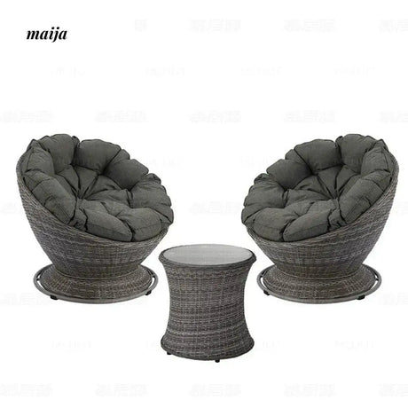 MUJU Depok Waterproof Rattan Swivel Chair from MUJU