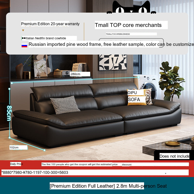 DIPU Roman Modern Leather Sofa from DIPU