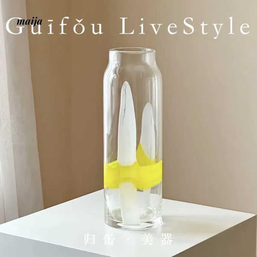 GUIFOU Large Colored Glass Vase from GUIFOU
