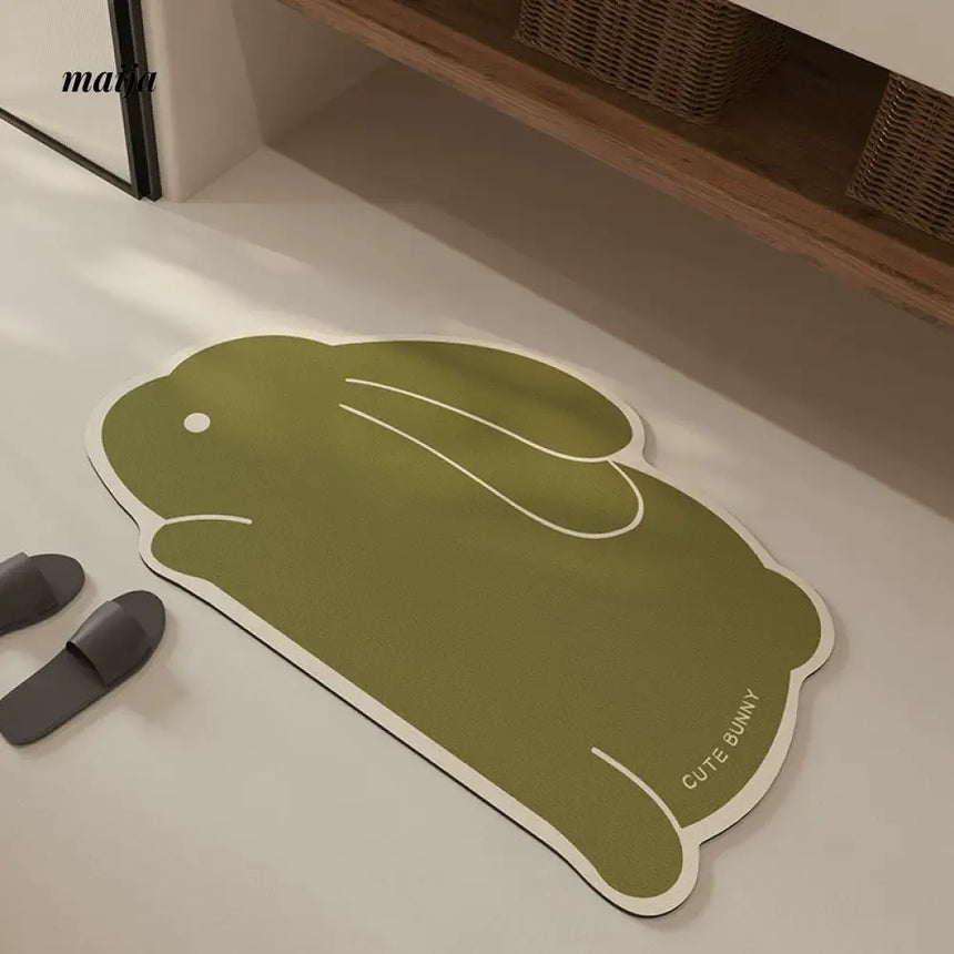 AOJU Nonslip Absorbent Rabbit Bath Mat