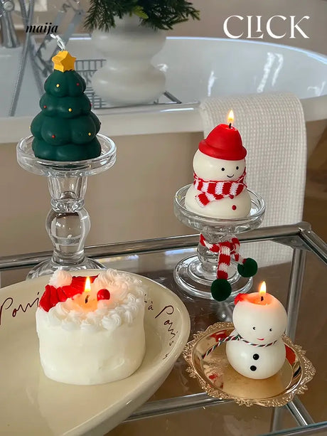 CLICK 3D Snowman Candle for Festive Decor from CLICK