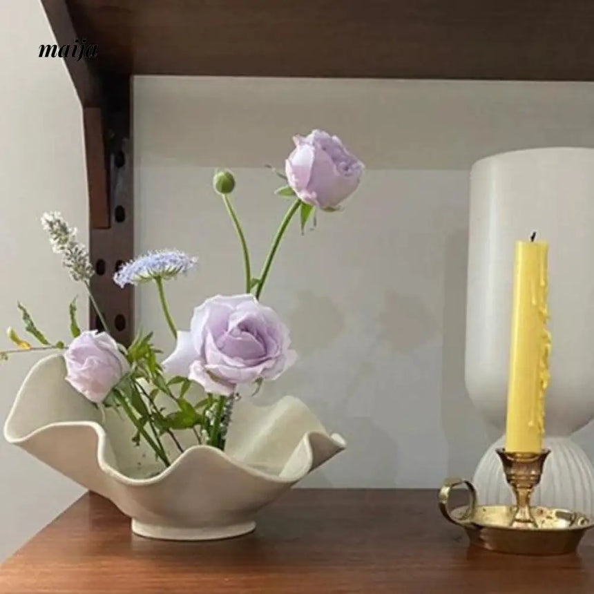MUYE Wavy Cream Fruit Bowl from MUYE