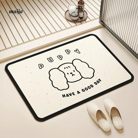 Oval Puppy Bath Mat from maija
