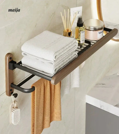 NHSJ Punch-Free Storage Basket and Towel Rack from NHSJ