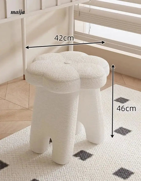 White Flower Dressing Stool from Kaiyashi