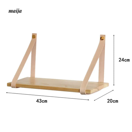 Nordic Style Solid Wood Shelf Wall-Mounted Bookshelf from WULIHOME