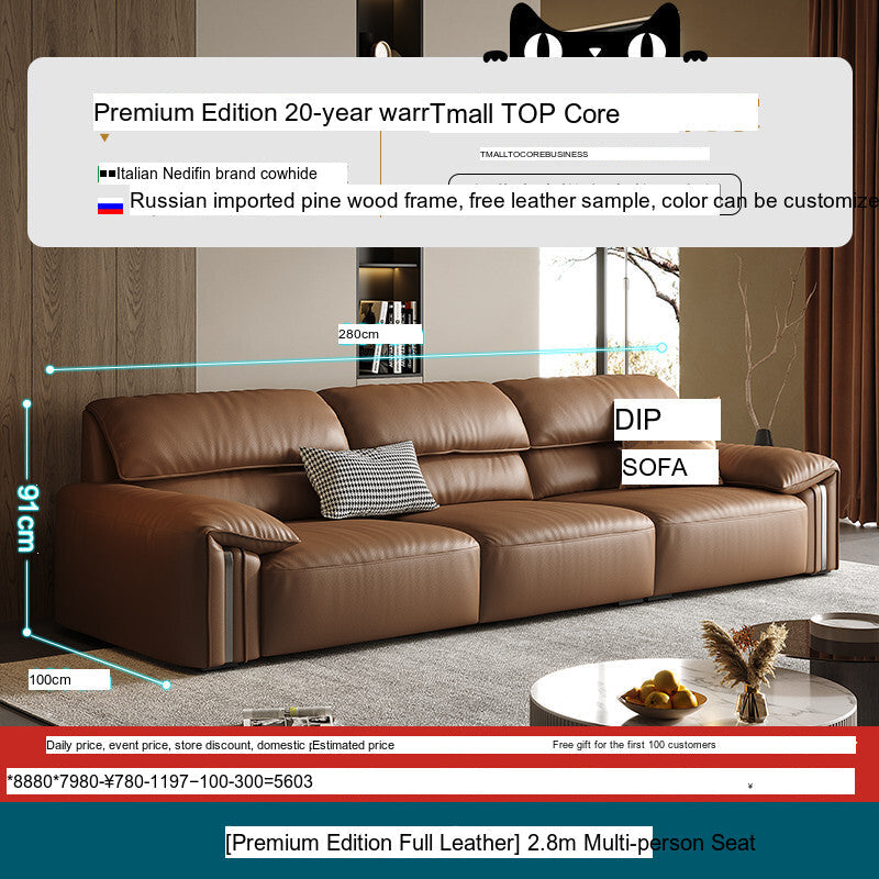 DIPU Kody Modern Retro Leather Sofa from DIPU