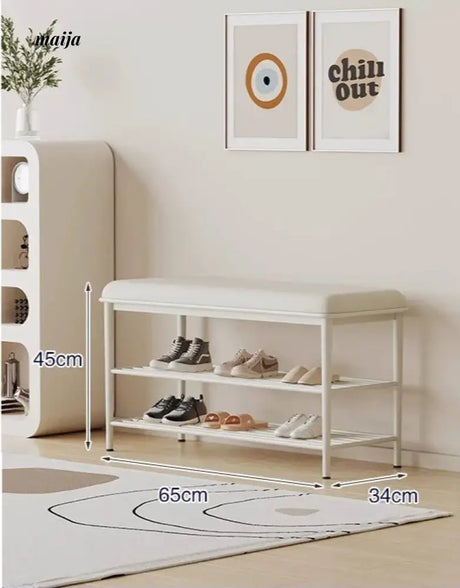 Shayla Cream Shoe Rack from Yeter