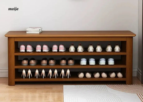 Evergreen Solid Wood Shoe Stool from maija