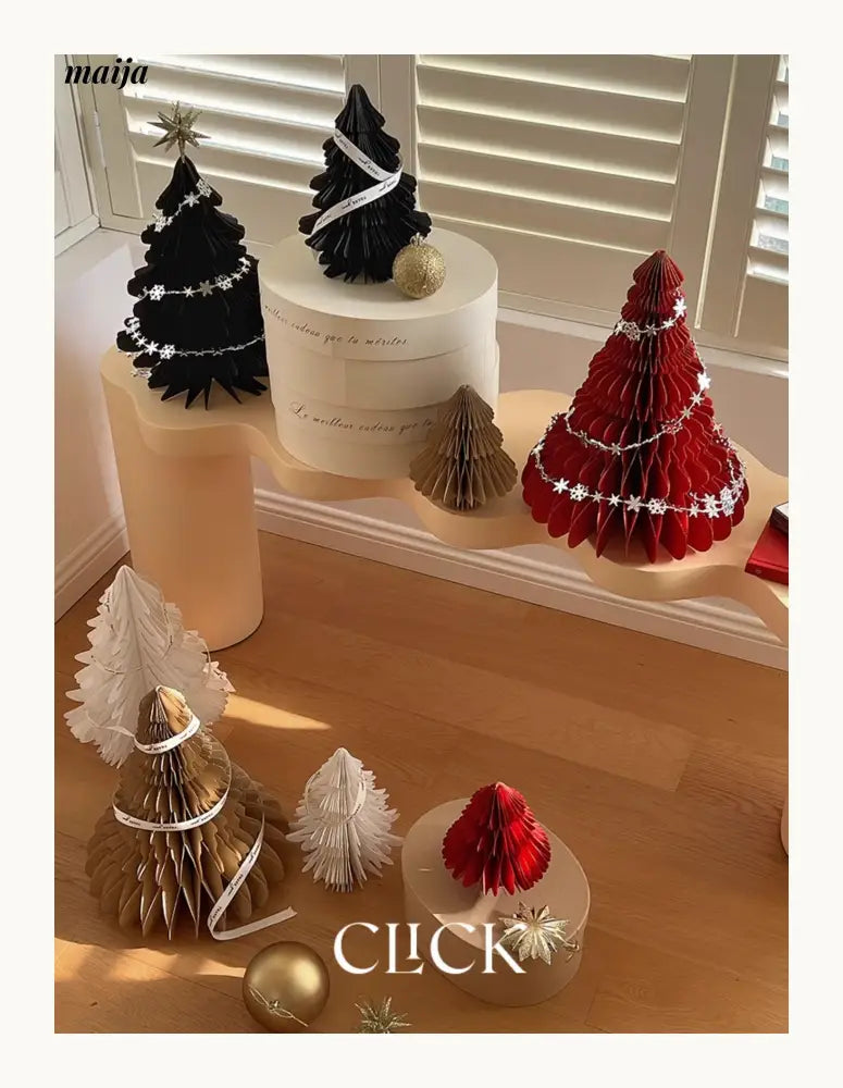 CLICK 3D Christmas Tree Origami Table Decor Stand Prop from CLICK