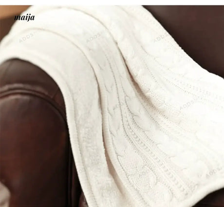 Cable Knit Double Layer Blanket from maija
