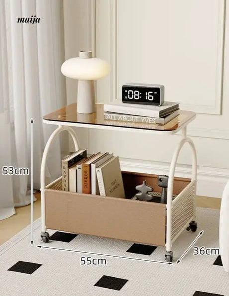 Jodie Cream Bedside Coffee Cart from Kaiyashi
