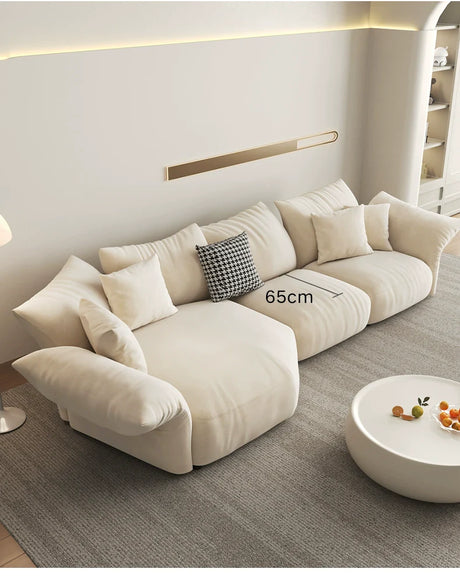 LATE AUTUMN Classic Cream Sofa with Elegant Details from LATE AUTUMN