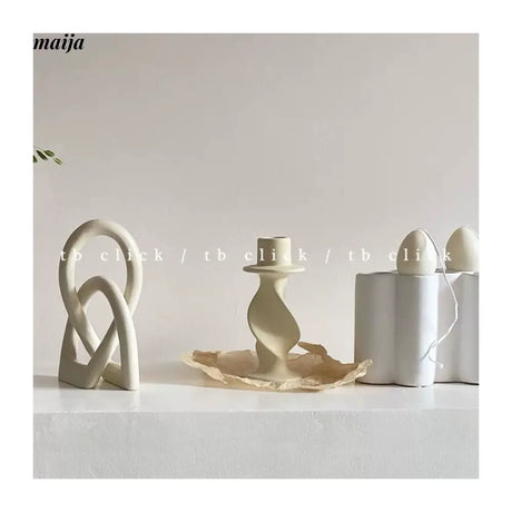 CLICK Twisting Ceramic Candle Tray Vintage Decor from CLICK
