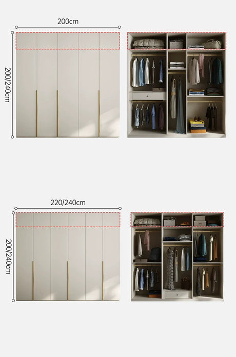 AIWO Vianne Net-Red Cream Double Door Storage Wardrobe from AIWO