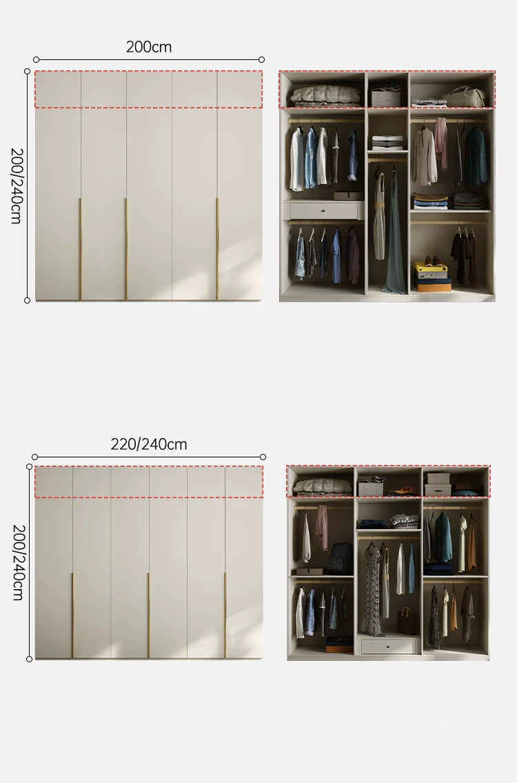 AIWO Vianne Net-Red Cream Double Door Storage Wardrobe from AIWO