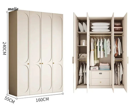 MEIHOUSE French Pine Board Wardrobe Bedroom Finished Large Cabinet from MEIHOUSE