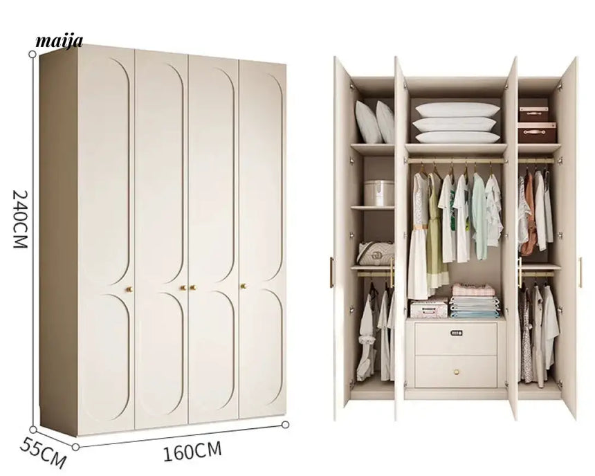 MEIHOUSE French Pine Board Wardrobe Bedroom Finished Large Cabinet from MEIHOUSE
