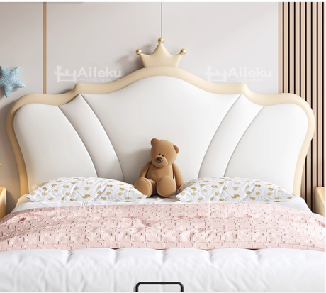 MORNING FOREST Isabella Crowned Minimalist Princess Bed from MORNING FOREST