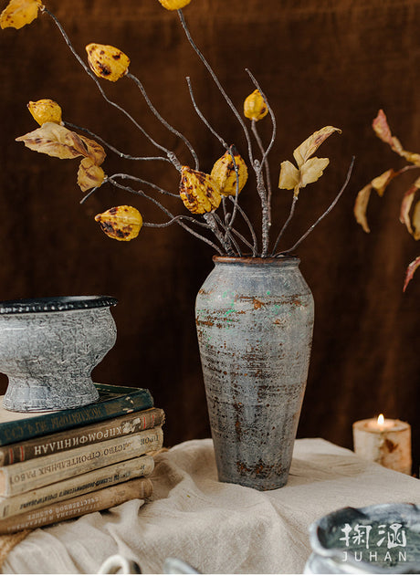 JUHAN Isolde Rustic Floral Arrangement Pottery Vase from JUHAN