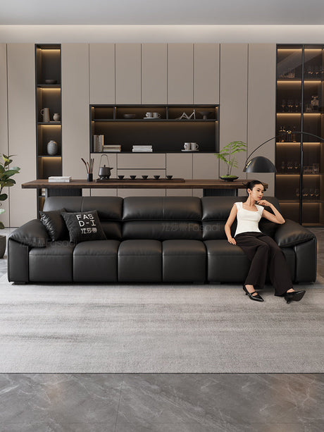 FASATI Oliver Chic Minimalist Leather Sofa from FASATI