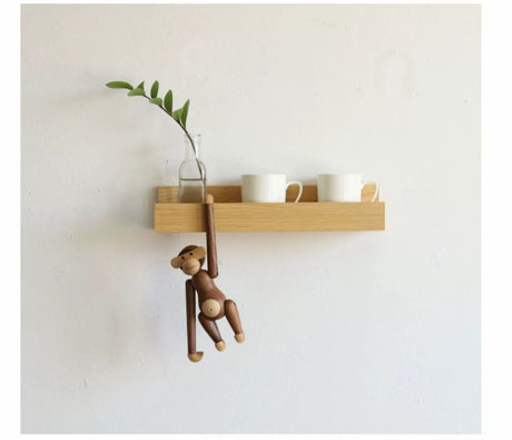 OGI NO RYOHIN Wall-Hung Shelf with Solid Wood Hooks from HOBBYTREE
