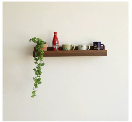 OGI NO RYOHIN Wall-Hung Shelf with Solid Wood Hooks from HOBBYTREE
