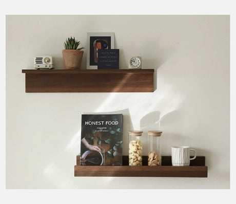 OGI NO RYOHIN Wall-Hung Shelf with Solid Wood Hooks from HOBBYTREE