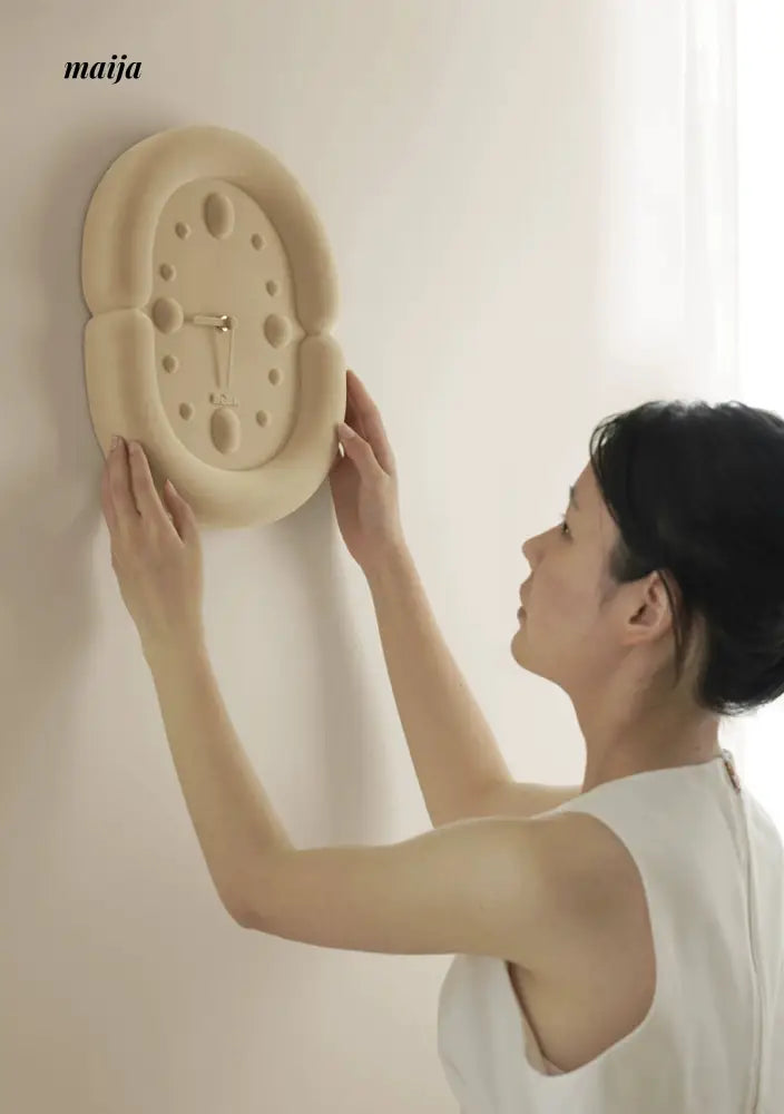 Fuzzy Oval Wall Clock from maija