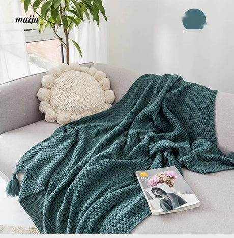 MAN YUE HOME Scandinavian Knitted Sofa with Duvet for Sleep from MAN YUE HOME