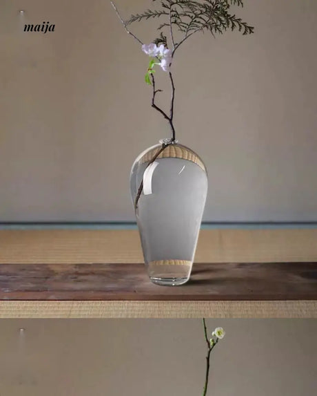 JOTO Japanese Zen Glass Vase Small Wabi Sabi Decoration from JOTO