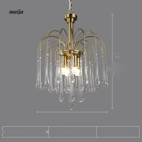 NANCY Crystal Chandelier Water Drop Lamp Retro Design from NANCY
